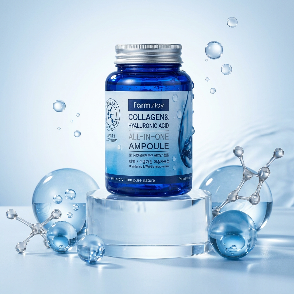 Farmstay – Collagen&Hyaluronic Acid All-In One Ampoule, 250ml