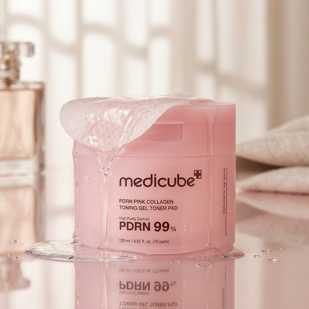 Medicube – PDRN Pink Collagen Toning Gel Toner Pad, 120ml (70pcs)