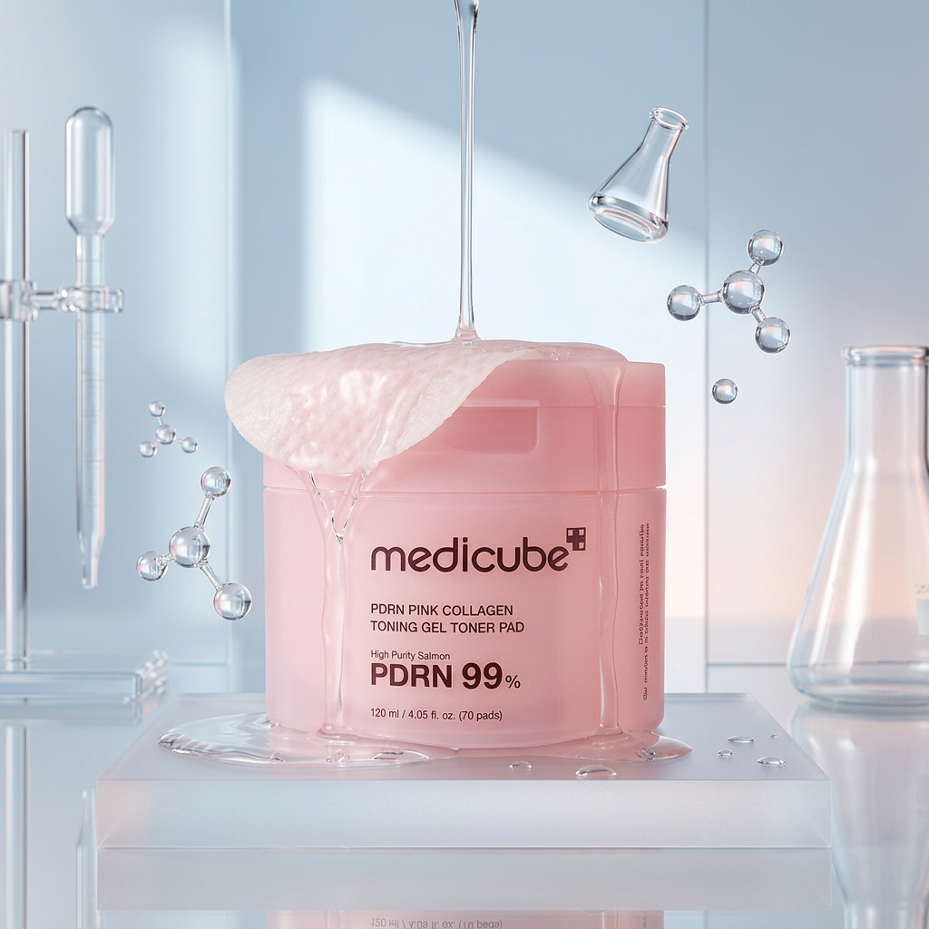 Medicube – PDRN Pink Collagen Toning Gel Toner Pad, 120ml (70pcs)