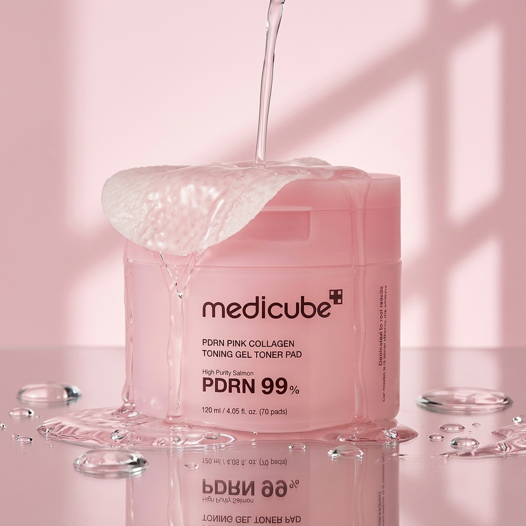 Medicube – PDRN Pink Collagen Toning Gel Toner Pad, 120ml (70pcs)