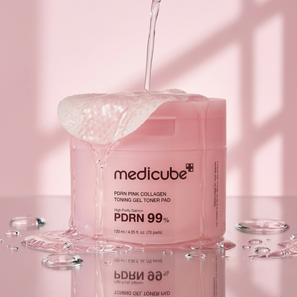 Medicube – PDRN Pink Collagen Toning Gel Toner Pad, 120ml (70pcs)