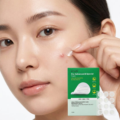 Anua – Triple Acid Spot Care Microdart Patch, 12 Stk.