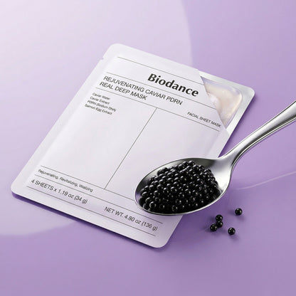 Biodance – Rejuvenating Caviar PDRN Real Deep Mask, 34g x 4pcs