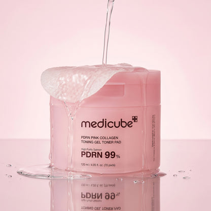 Medicube – PDRN Pink Collagen Toning Gel Toner Pad, 120ml (70pcs)