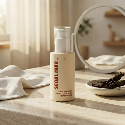 K-SECRET – SEOUL 1988 Serum: Retinal Liposome 2% + Black Ginseng, 30ml